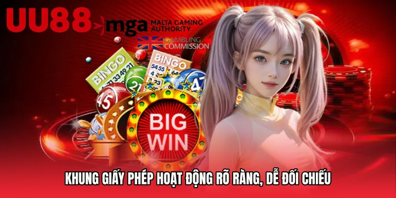 Khung Giấy phép hoạt động rõ ràng, dễ đối chiếu